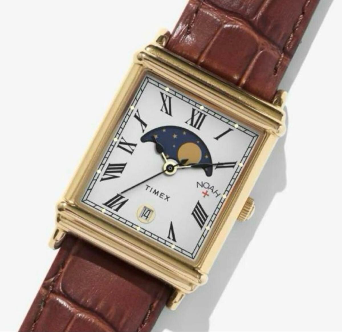 NOAH x TIMEX Moon Phase Watch Gold Brown Wristwatch Watch Japan