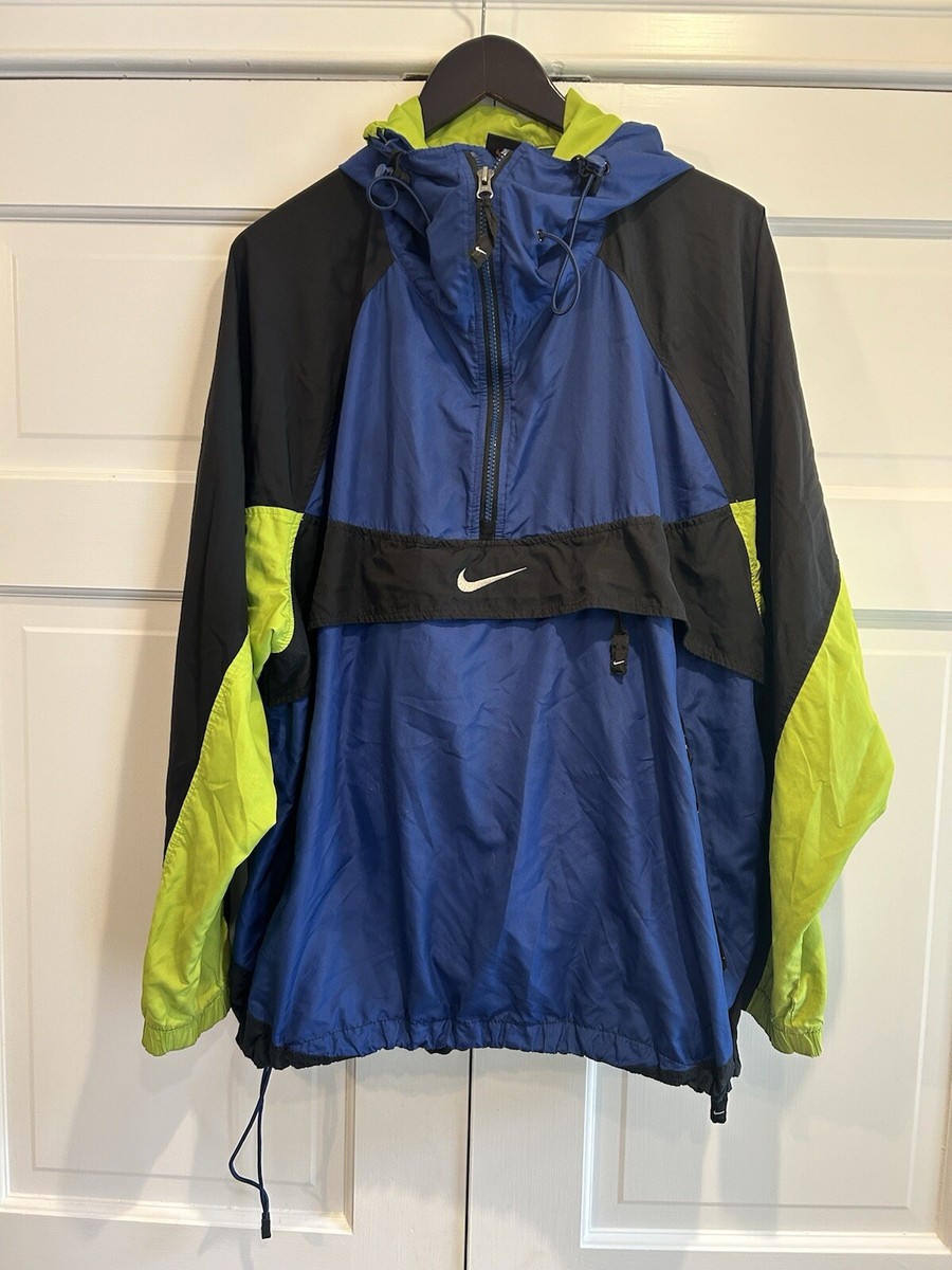 Vintage 90s ACG Nike Jacket Packable Blue Anorak Windbreaker