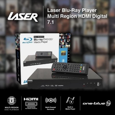 Laser BLU-BD3000 DVD/CD Multi Region Blu-Ray Player for sale