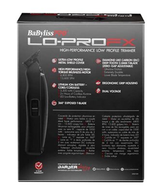 BaByliss PRO LoPROFX Collection Trimmer - Black (FX726) for sale
