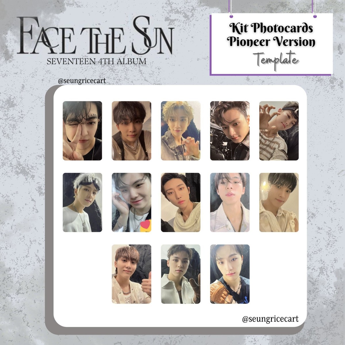 SEVENTEEN FACE THE SUN ALBUM KIT KIHNO VER PHOTOCARD RAY VER
