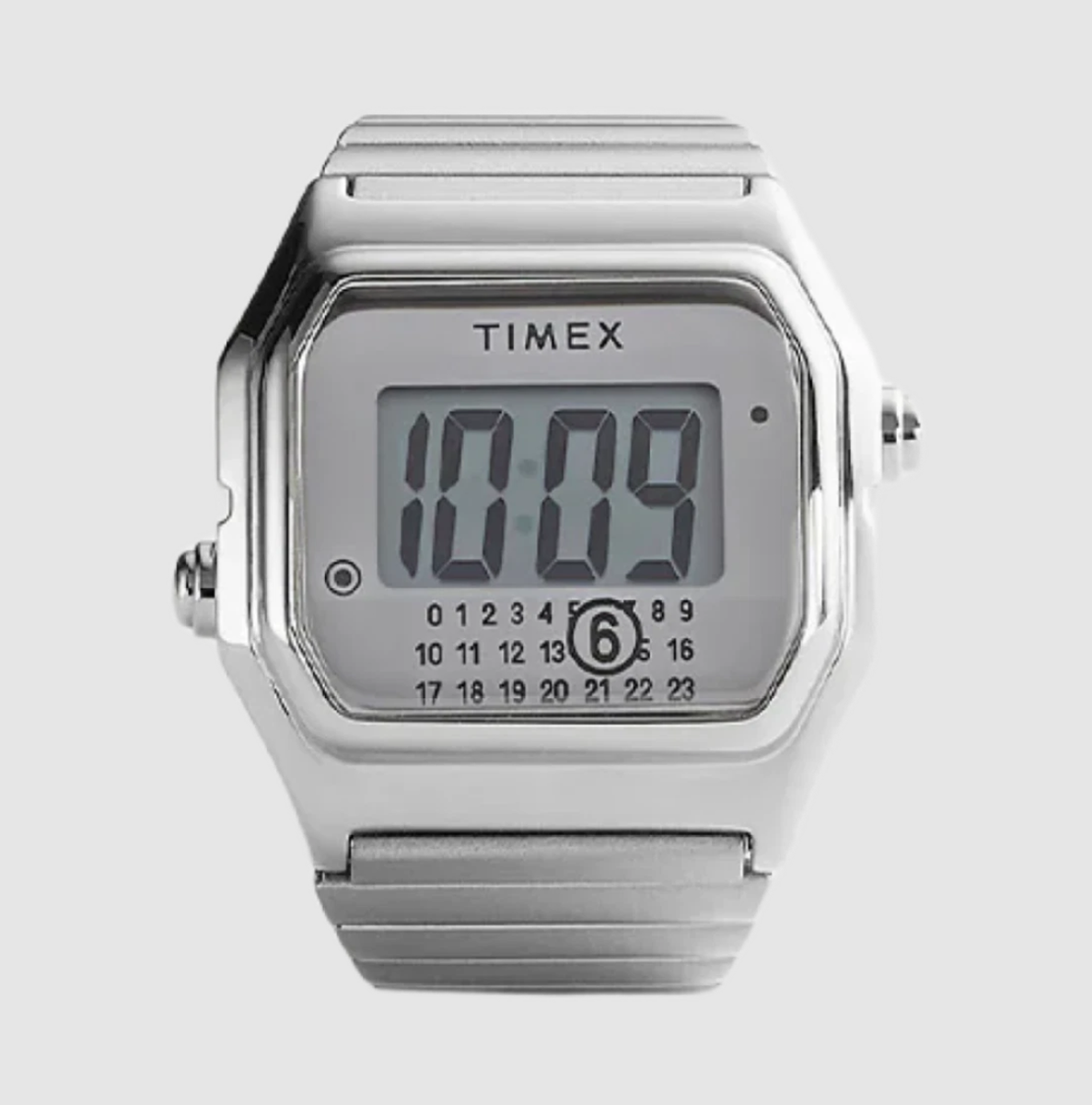 Timex x MM6 Maison Margiela Ring Digital Watch TW2W81300 Stainless