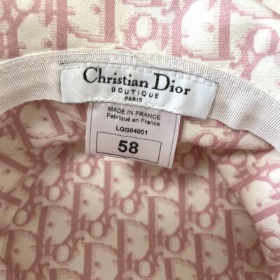 Christian Dior Oblique Trotter Monogram Bucket Hat #58 Rhinestone