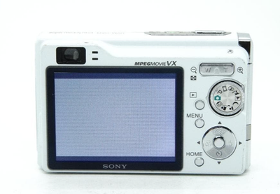 Sony DSC-W80 White 7.2MP Digital Camera Cyber-shot used w/ Battery