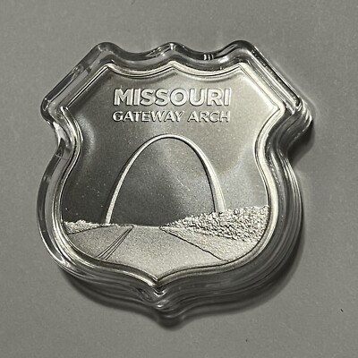 Missouri Gateway Arch Route 66 Shaped Coin 1 Troy Oz .999 Fine