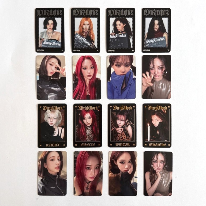 Aespa 1st Single Album Dirty Work Pop-Up Official MD Trading Card