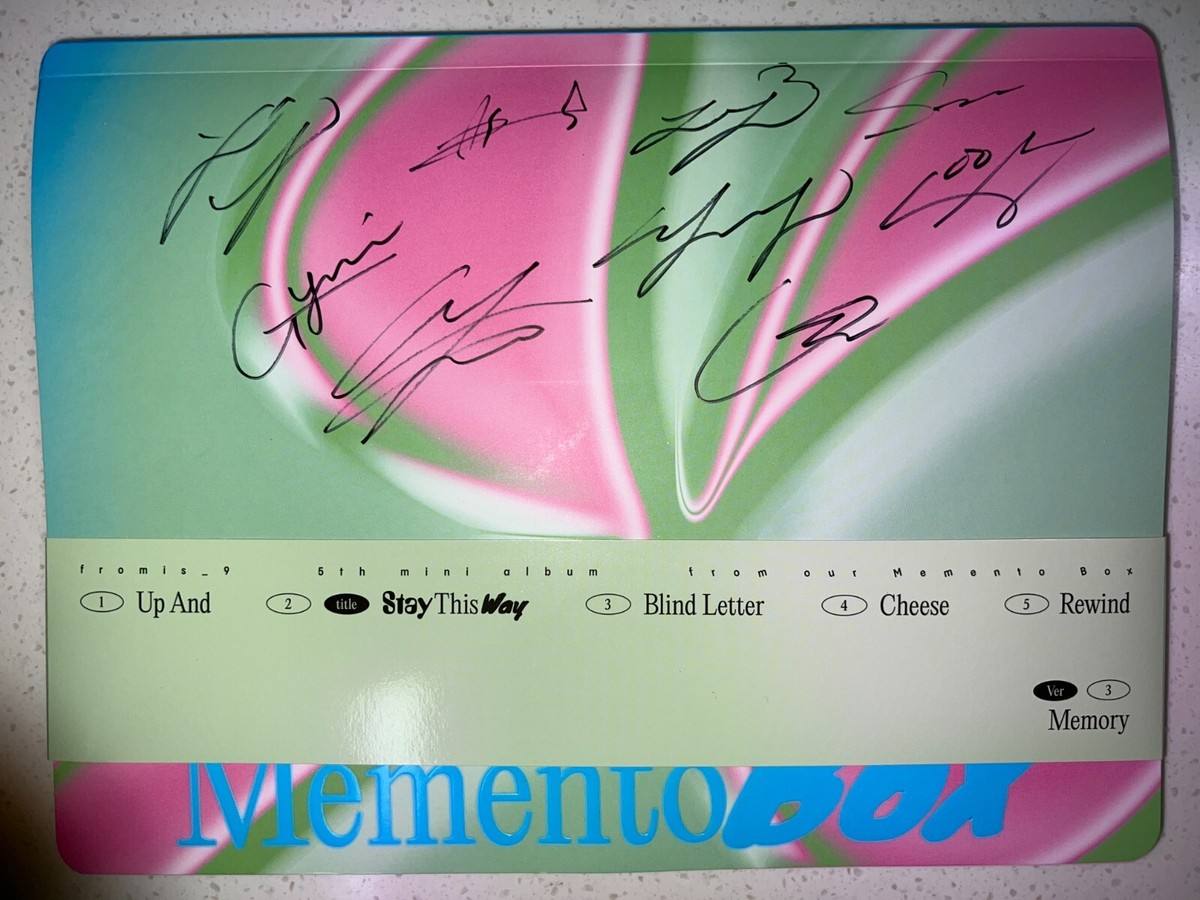 Fromis_9 [From Our Memento Box] All Member Autographed Signed