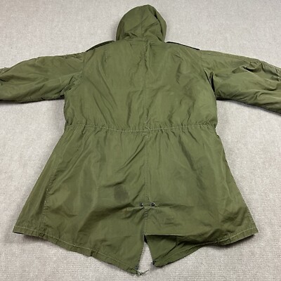 Vintage 50s Military M51 Fishtail Parka w Liner Mens Large OG-107