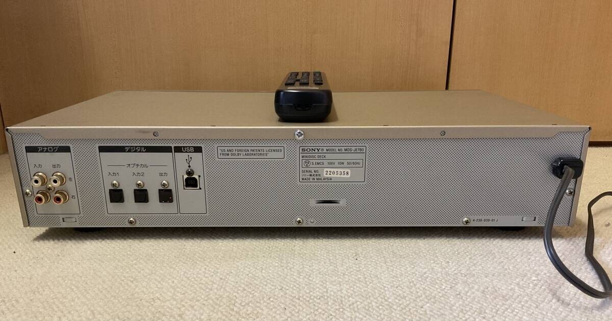 Sony MDS-JE780 MD MiniDisc Deck MDLP Net MD Operation Confirmed