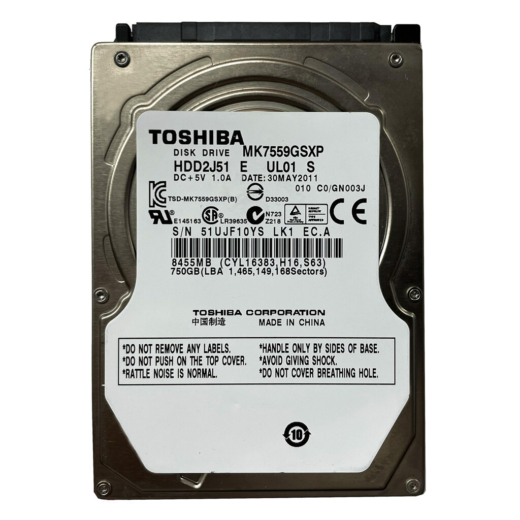 Toshiba 750GB MK7559GSXP 5400RPM SATA 2.5