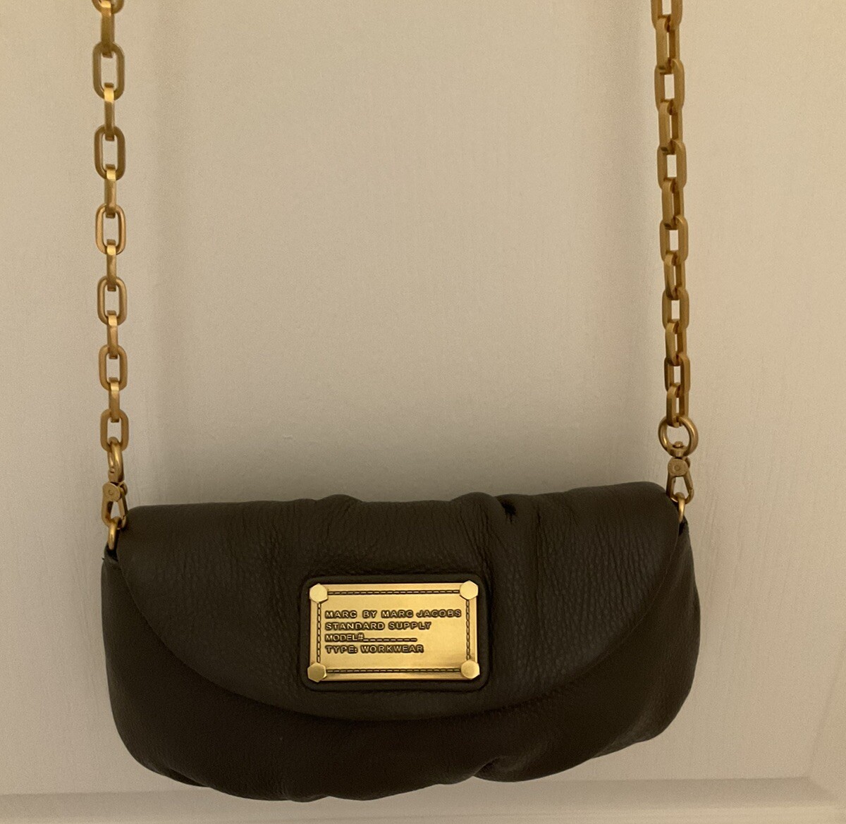 Marc Jacobs Classic Q Karlie Genuine Pebbled Leather Chain