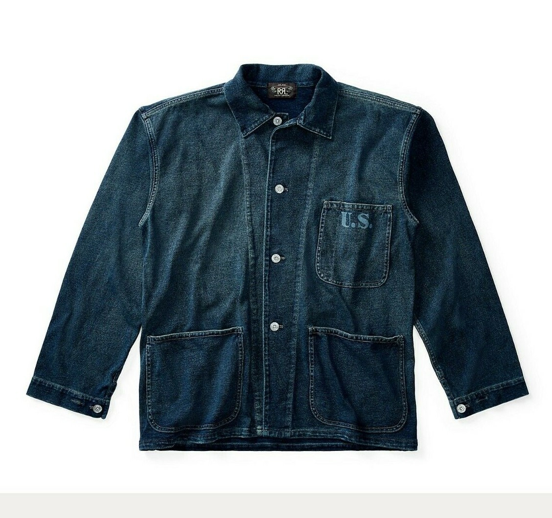 RRL Ralph Lauren Engineer WWII Japanese Denim Chore Barn Jacket
