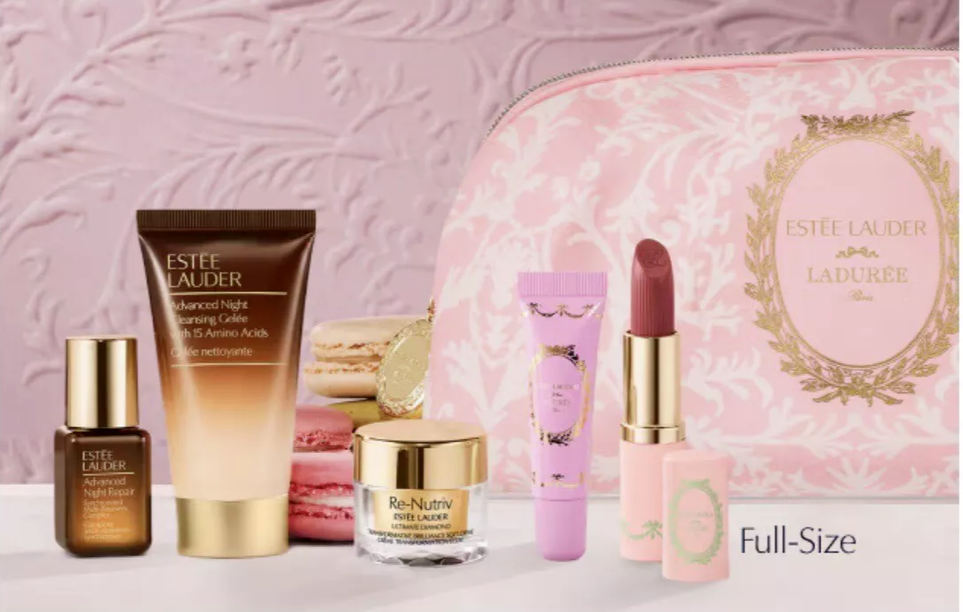 Estee Lauder x Laduree 6 Pcs Gift Set Re-Nutriv Ultimate Diamond