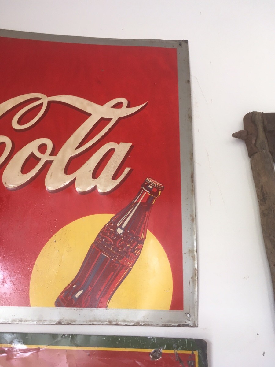 1940 Original Vintage Coca Cola Sign | eBay