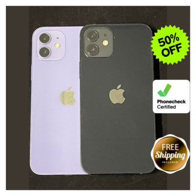 Apple iPhone 12 Unlocked - 64GB/128GB - Good Condition - Black