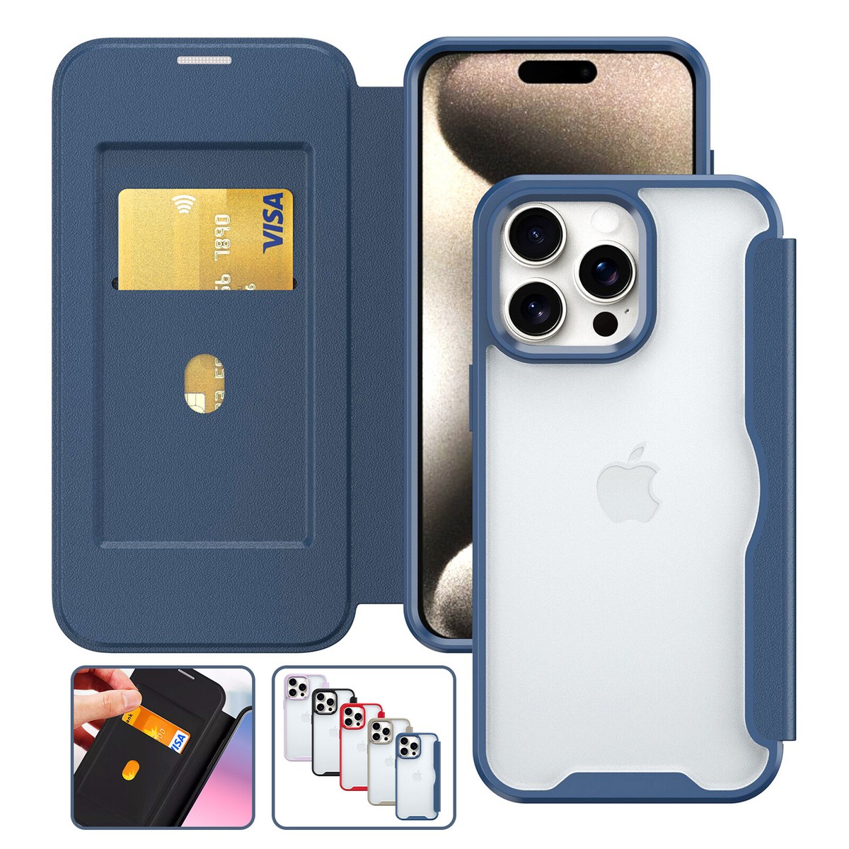 RFID Block Wallet Magnetic Clear Cover For iPhone 17 Pro Max 17Air
