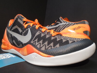 NIKE ZOOM KOBE VIII 8 SYSTEM BHM BLACK HISTORY MONTH GREY ORANGE
