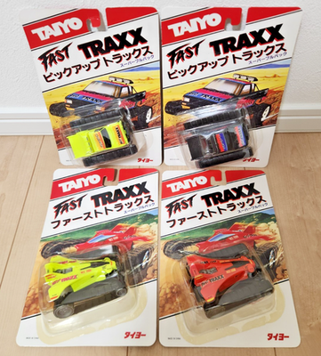 RARE Taiyo Tyco Fast Traxx Pull Back Motor Mini Car Lot of 4 NEW