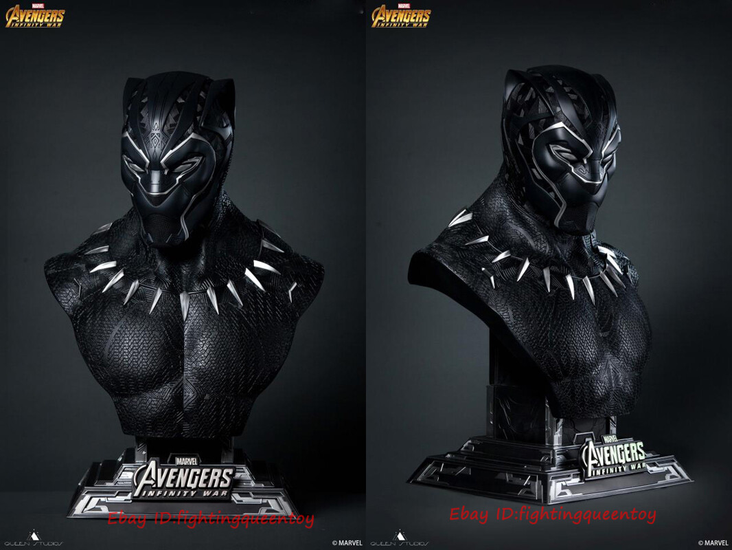Queen Studios 1/1 Avengers Black Panther Bust Limited Resin Statue