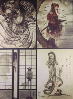 Horiyoshi lll / 3 set of 4 original posters 2007 very rare tattoo
