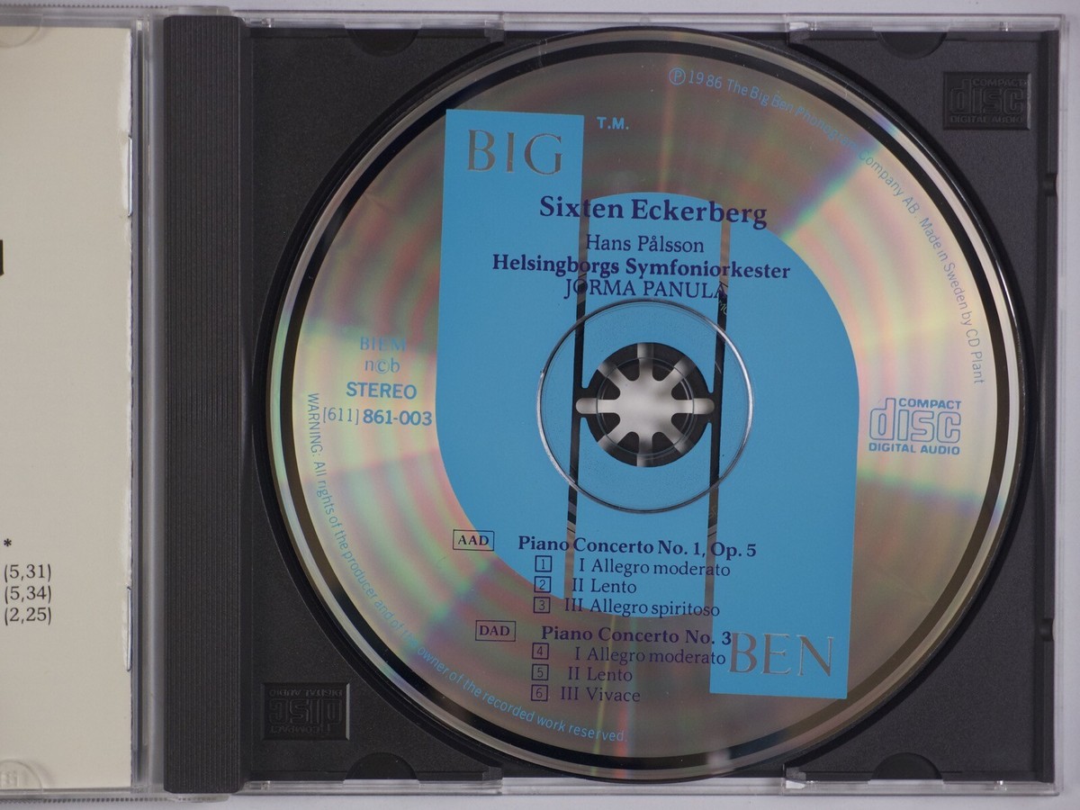 SIXTEN, ECKERBERG: Piano Concerto, Hans Palsson, Jorma Panula CD