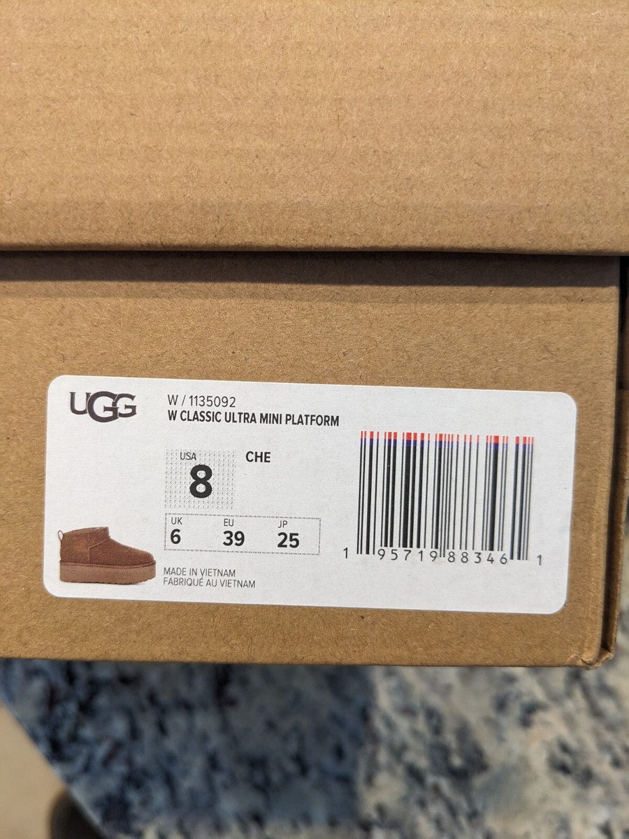 UGG Classic Ultra Mini Women's Boot, Size 9 - Chestnut (1135092