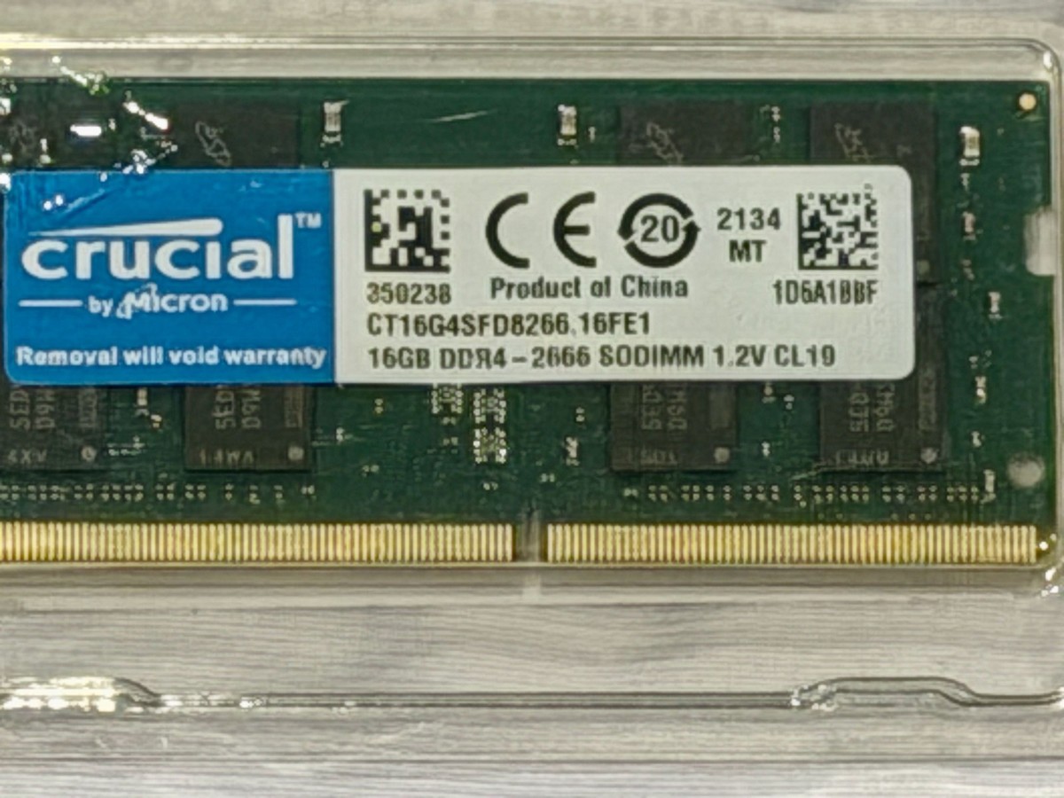 Crucial 16GB PC4-21300 (DDR4-2666) Memory (CT16G4SFD8266) for sale