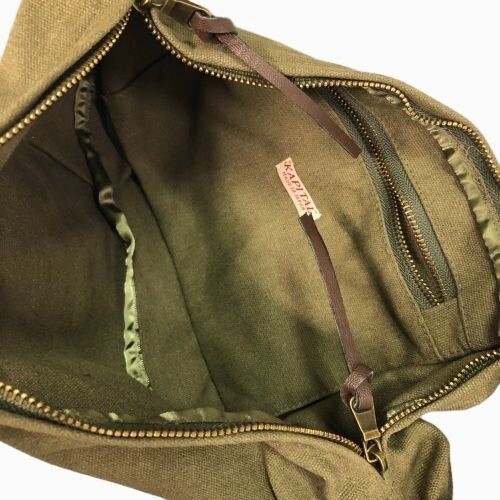 KAPITAL No.6 Canvas Shoulder Bag Crossbody Khaki Little Snufkin