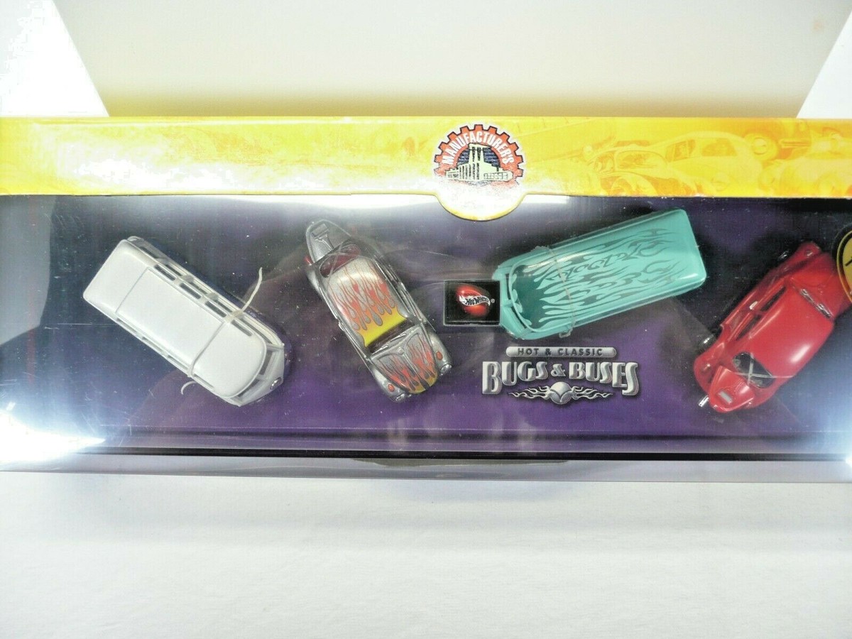 Hot Wheels “Hot & Classic Bugs & Buses” Volkswagen Set of 4 1:64