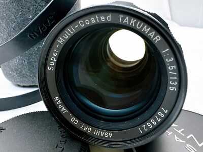 Pentax Asahi Super Multi-Coated Takumar 135mm f/3.5 Lens with Case