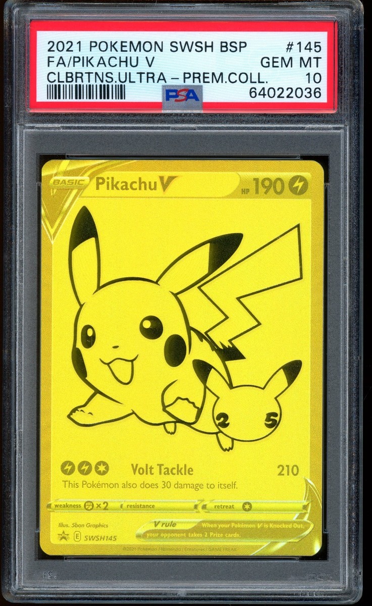 2021 Pokemon Pikachu V 25th Anniversary Golden Box Full Art