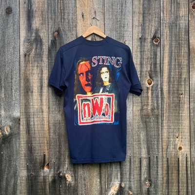 Vintage Sting Wrestling Shirt Sz L Rap Tee WCW NWO Wolfpack RARE