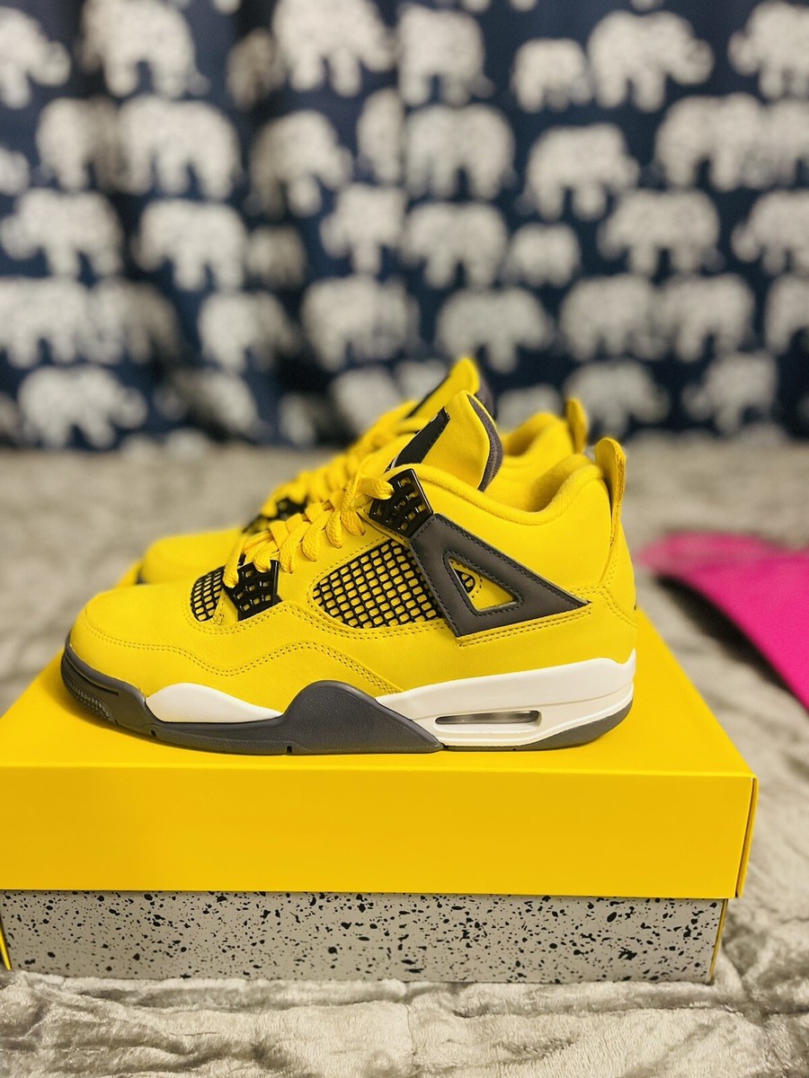 Air Jordan 4 Retro Tour Yellow / Dark Blue Grey CT8527-700 Men