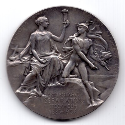 1908 Stockholm Sweden 25th Anniversary of AB Separator Sterling