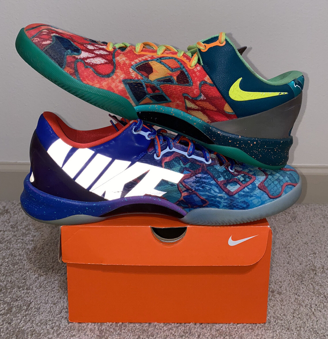 Nike Kobe 8 VIII What The WTK 14 Electric Orange Volt Crimson