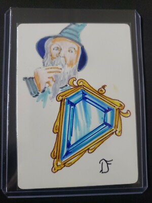 MTG Mox Sapphire Sketch Dan Frazier Altered Art Magic Artist Proof