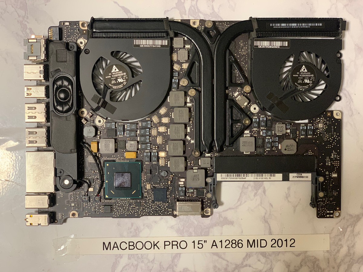 MacBook Pro 15 Mid 2012 A1286 - Logic Board CPU 2.6GHz i7 GPU GT
