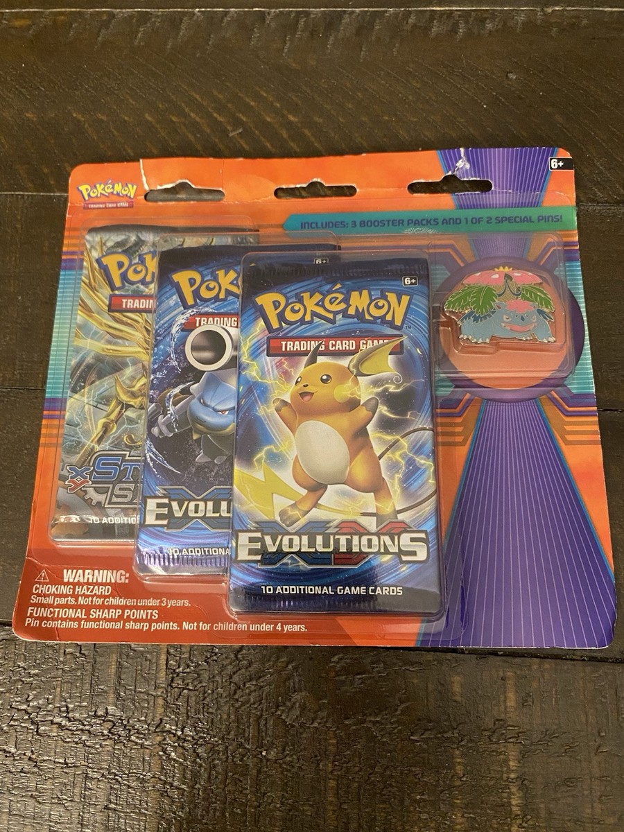 Pokemon 2016 XY Venusaur 3 Pack Blister with Pin (Two Evolutions