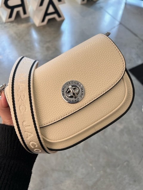 Marc Jacobs The Turn Lock, Logo, Leather Crossbody Mini Bag