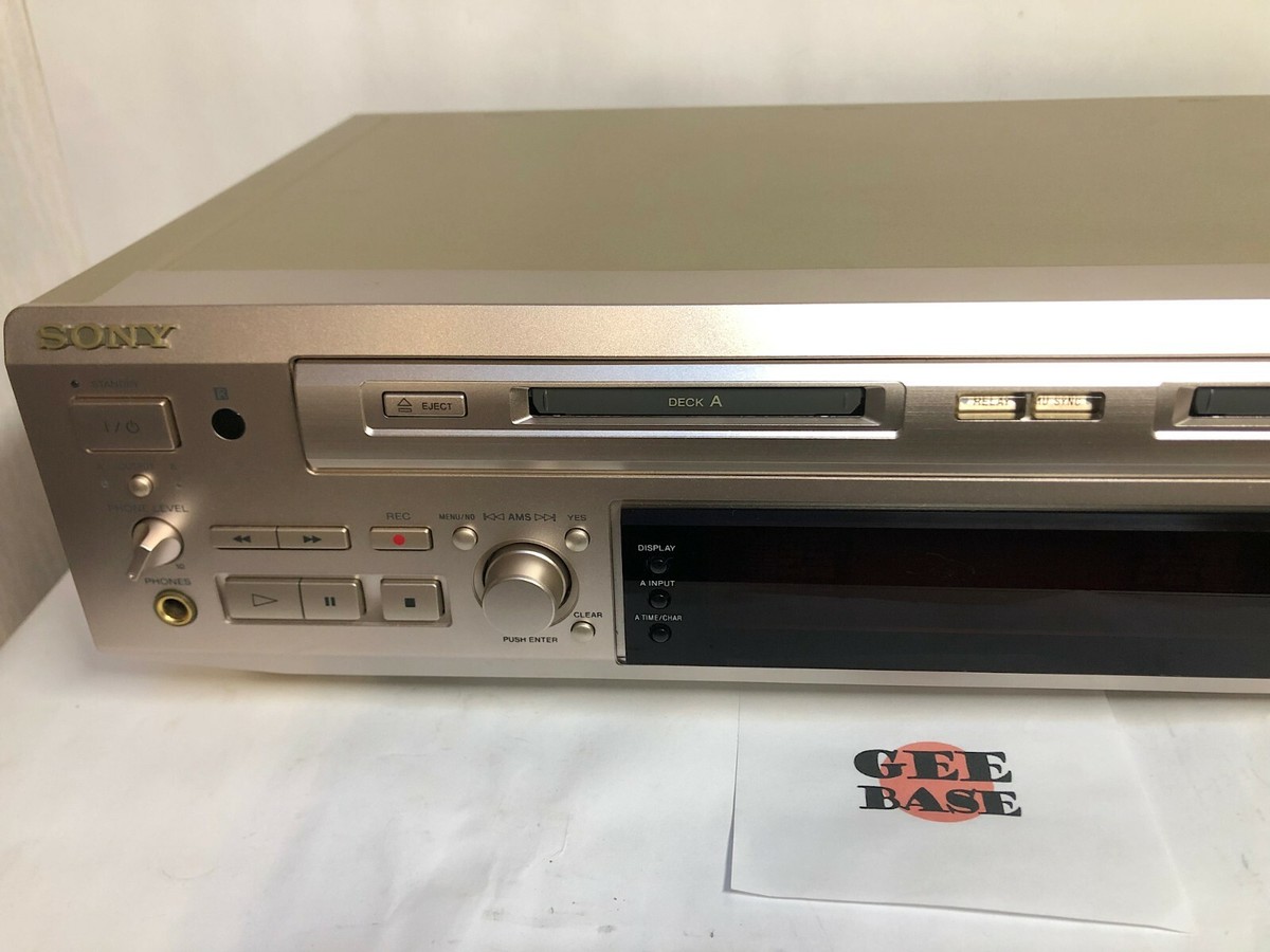 Sony MDS-W1 MD Mini Disc Deck Double Player Recorder Tested Free