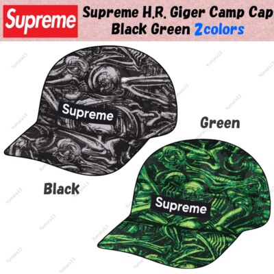 Supreme H.R. Giger Camp Cap Black Green 2colors Free Size Brand