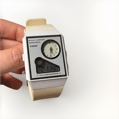 Casio Film Illuminator 5858 FS-03 Ana-Digi Vintage Watch - WORKING