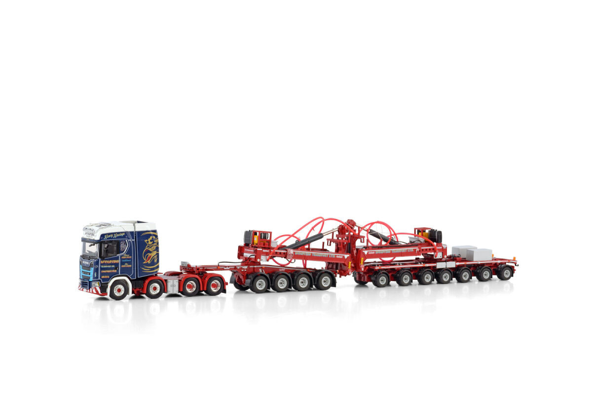 WSI 01-4214 Scania S 8x4 Windmill Trailer with 4 Axle Dolly Mc