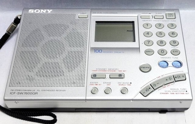SONY World Band Receiver ICF-SW7600GR AM/FM/SW/SSB Radio Used