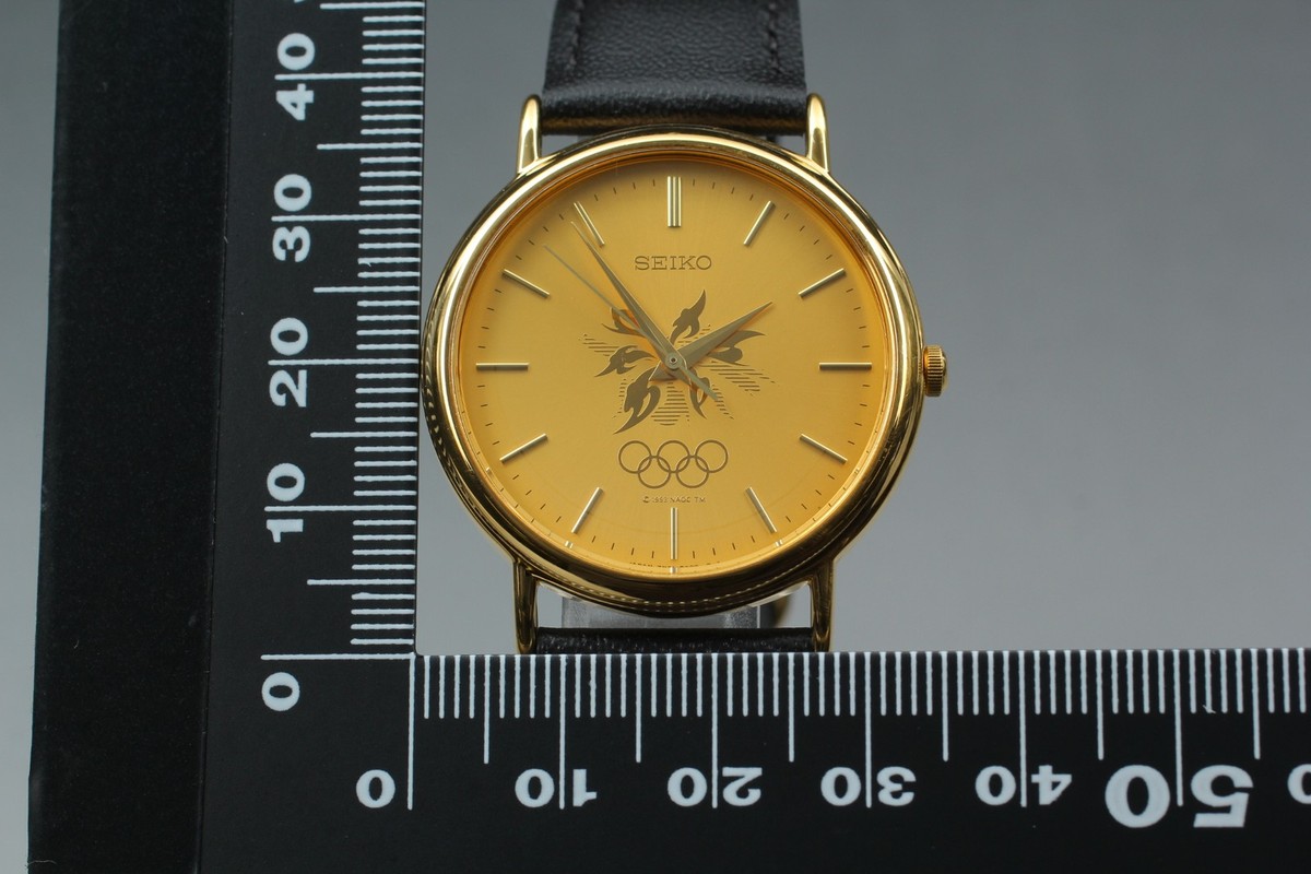Vintage 1997 Seiko 7N21-8A00 Nagano Olympic commemorative Qz Mens
