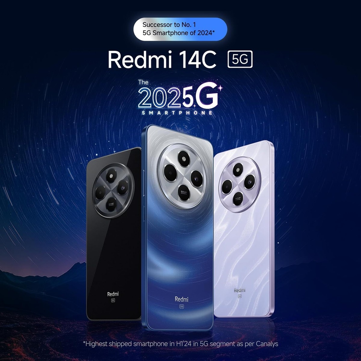 Redmi 14C 5G (Stardust Purple, 4GB RAM, 128GB Storage) | Superfast