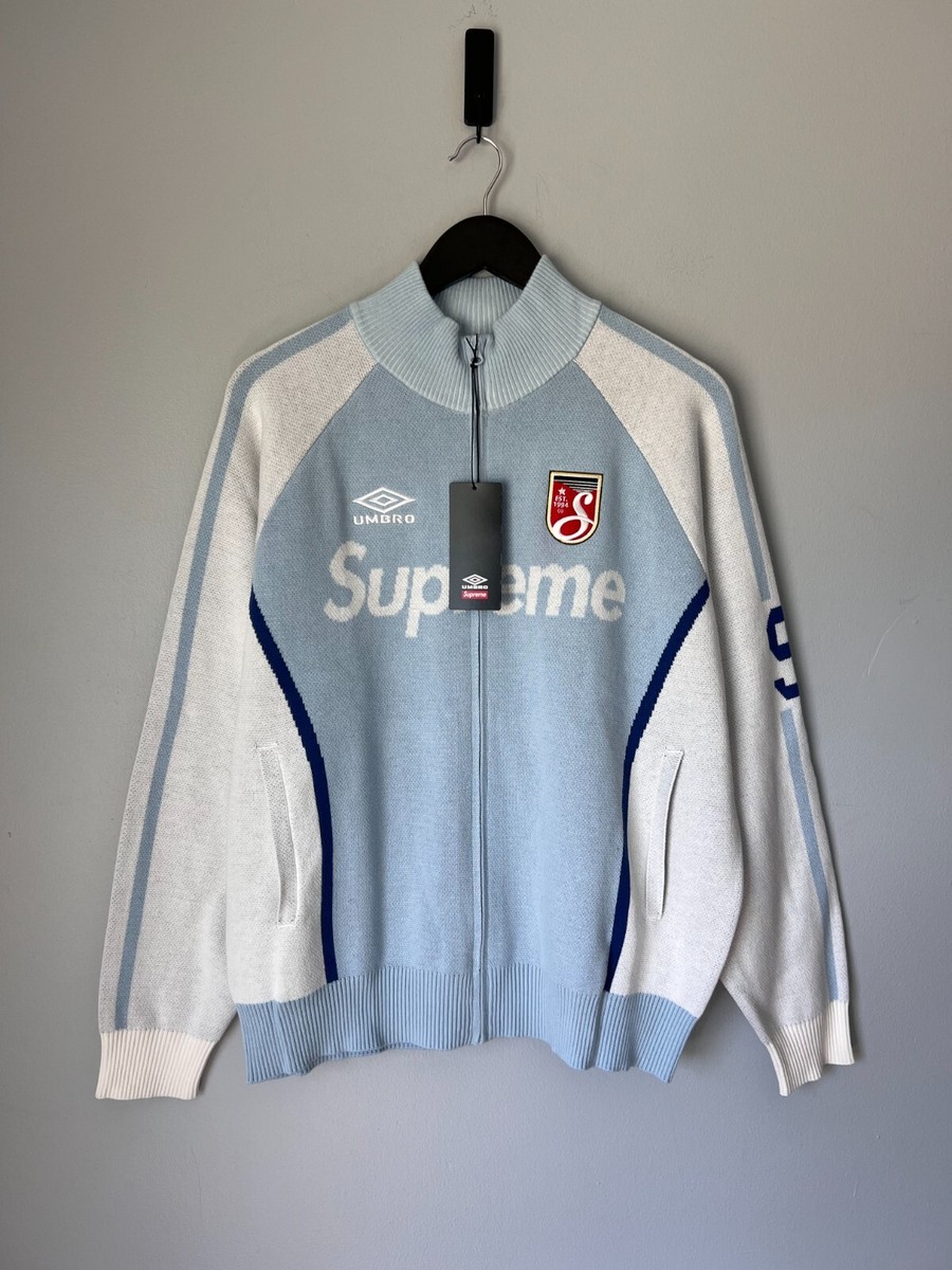 Supreme x Umbro Zip Up Sweater - Size Medium - Light Blue - NEW | eBay