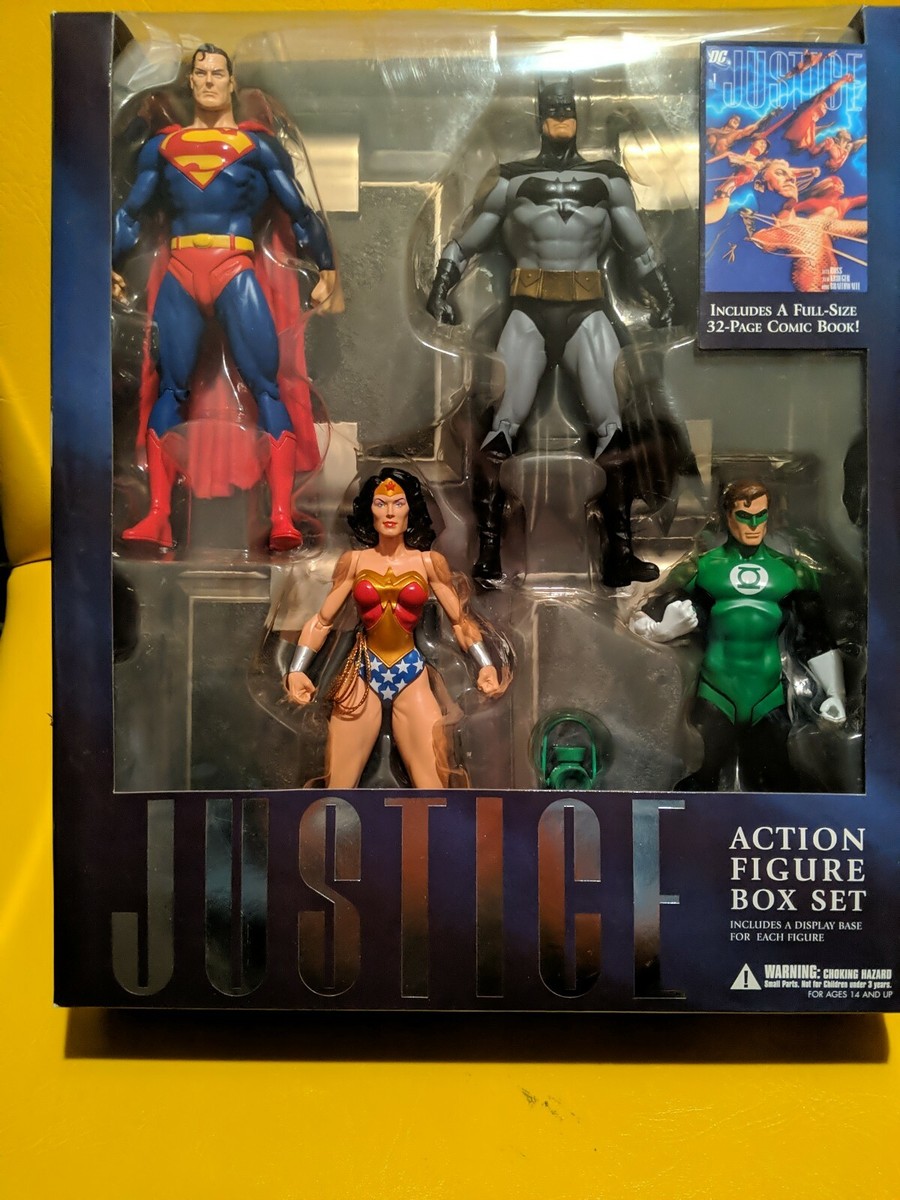 DC Direct Justice League 4-Figure Set Superman Batman Wonder Woman