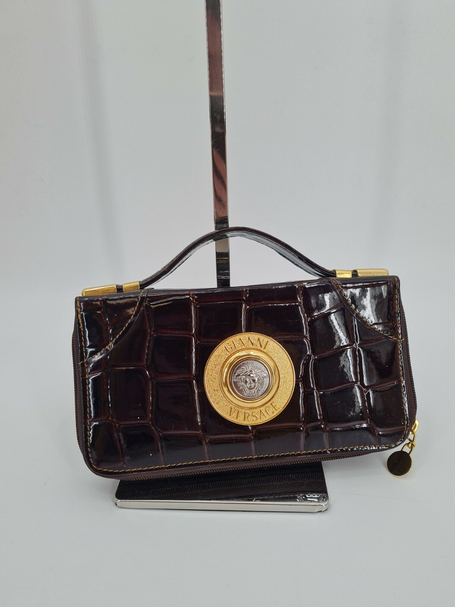 vintage gianni versace Clutch Bag Brown Rare | eBay
