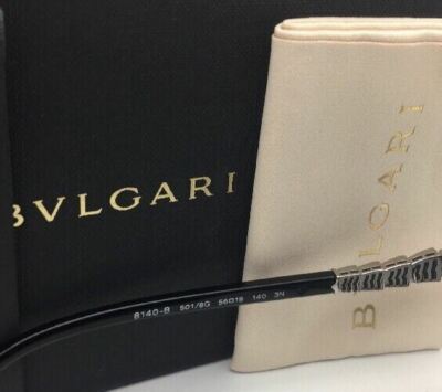 New BVLGARI Sunglasses 8140-B 501/8G 56-18 Black Frame w/ Crystals